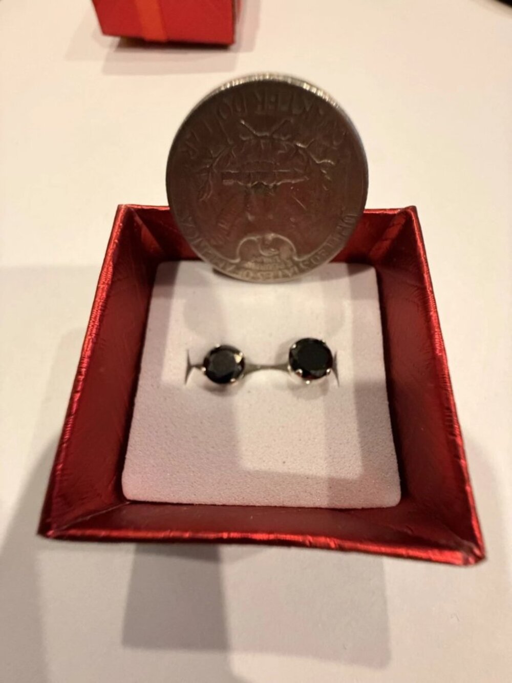 925 Sterling Silver Black Moissanite Stud Earrings
